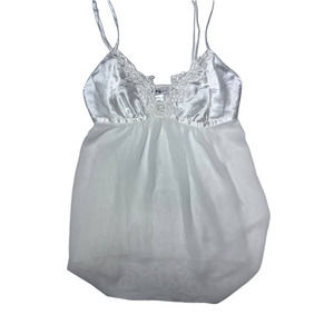 Linea Donatella Sheer Silk White lingerie Size Small